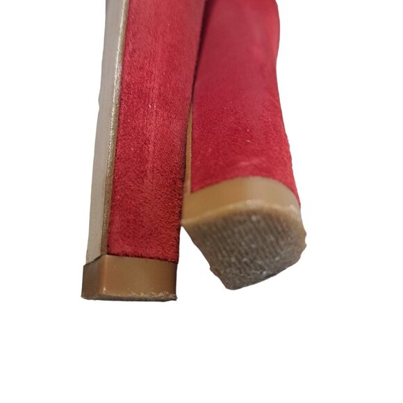 Louise et Cie Lo-Haze Red Leather Suede Ankle Bootie Boots Size 10M/40 - Picture 10 of 11